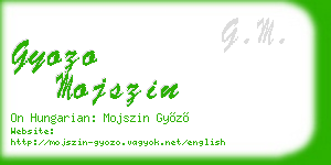 gyozo mojszin business card