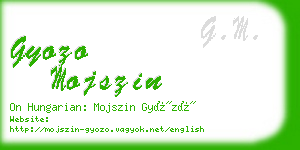 gyozo mojszin business card